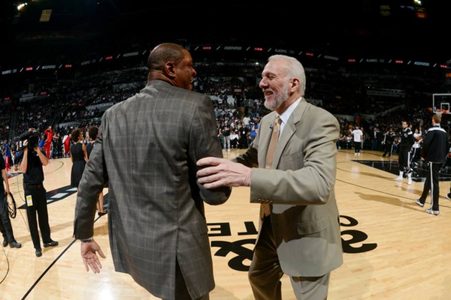 Doc Rivers dei Clippers e Gregg Popovic (Nba/Getty Images)